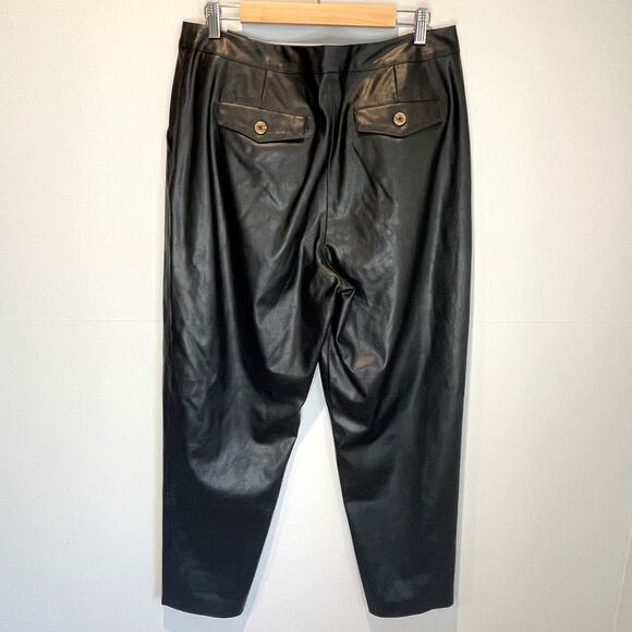 BlankNYC Pleated Black Faux Leather Pants - size 31 - Picture 2 of 8